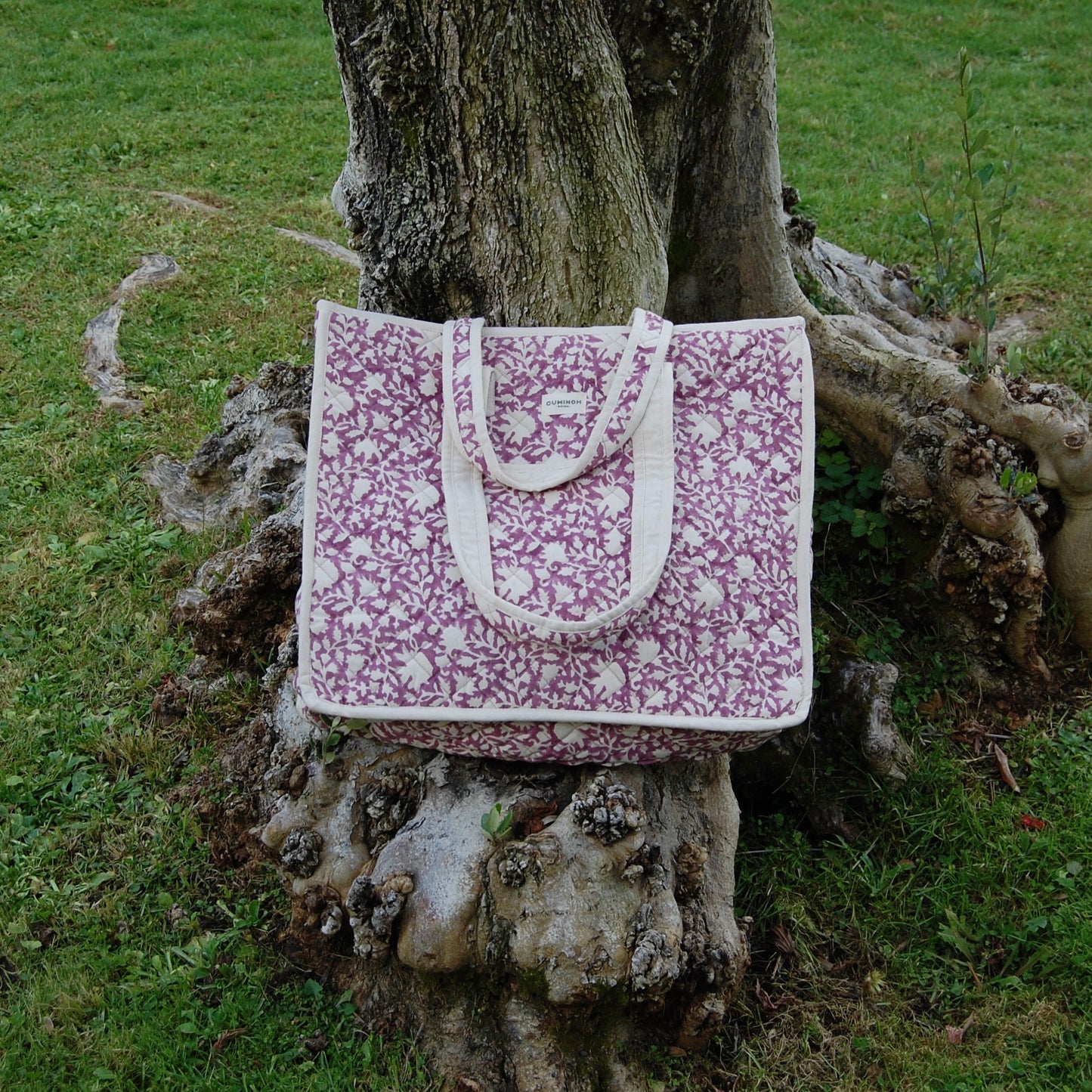 SHOPPING ZIP BAG - PURPLE LILY