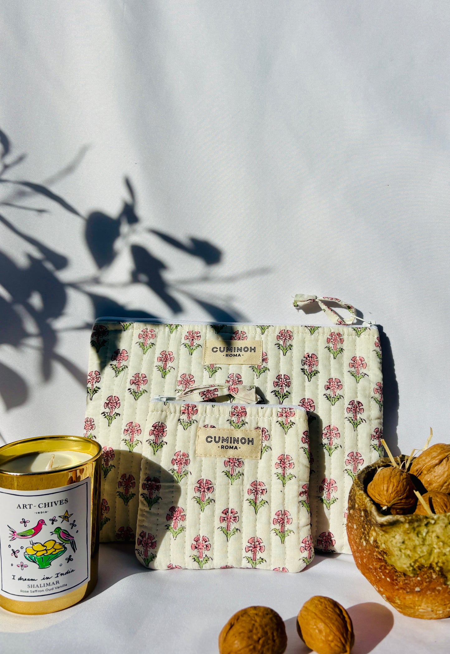 SMALL & MINI FLAT POUCH - FLORAL BABY - SET OF 2