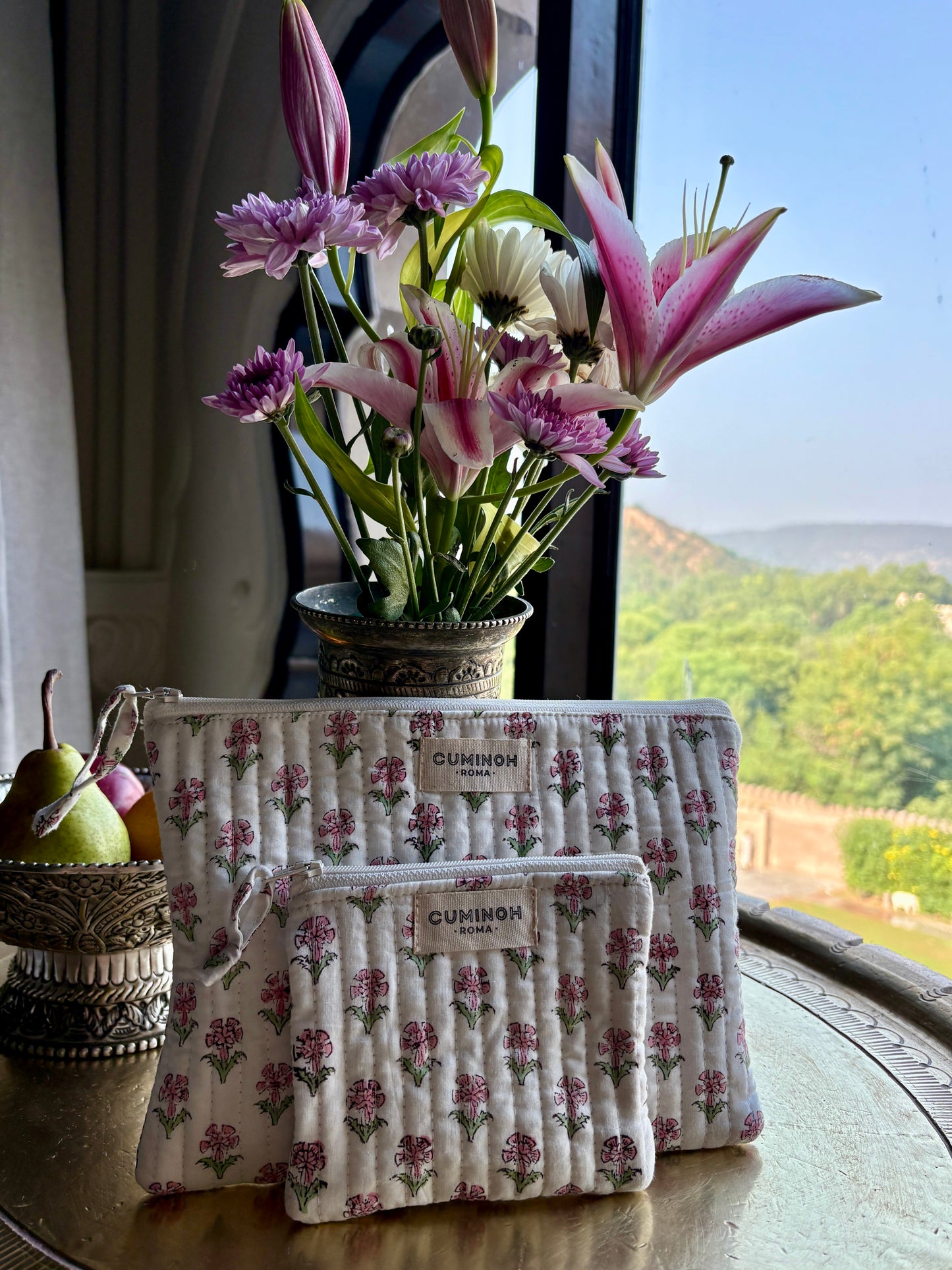 SMALL & MINI FLAT POUCH - FLORAL BABY - SET OF 2