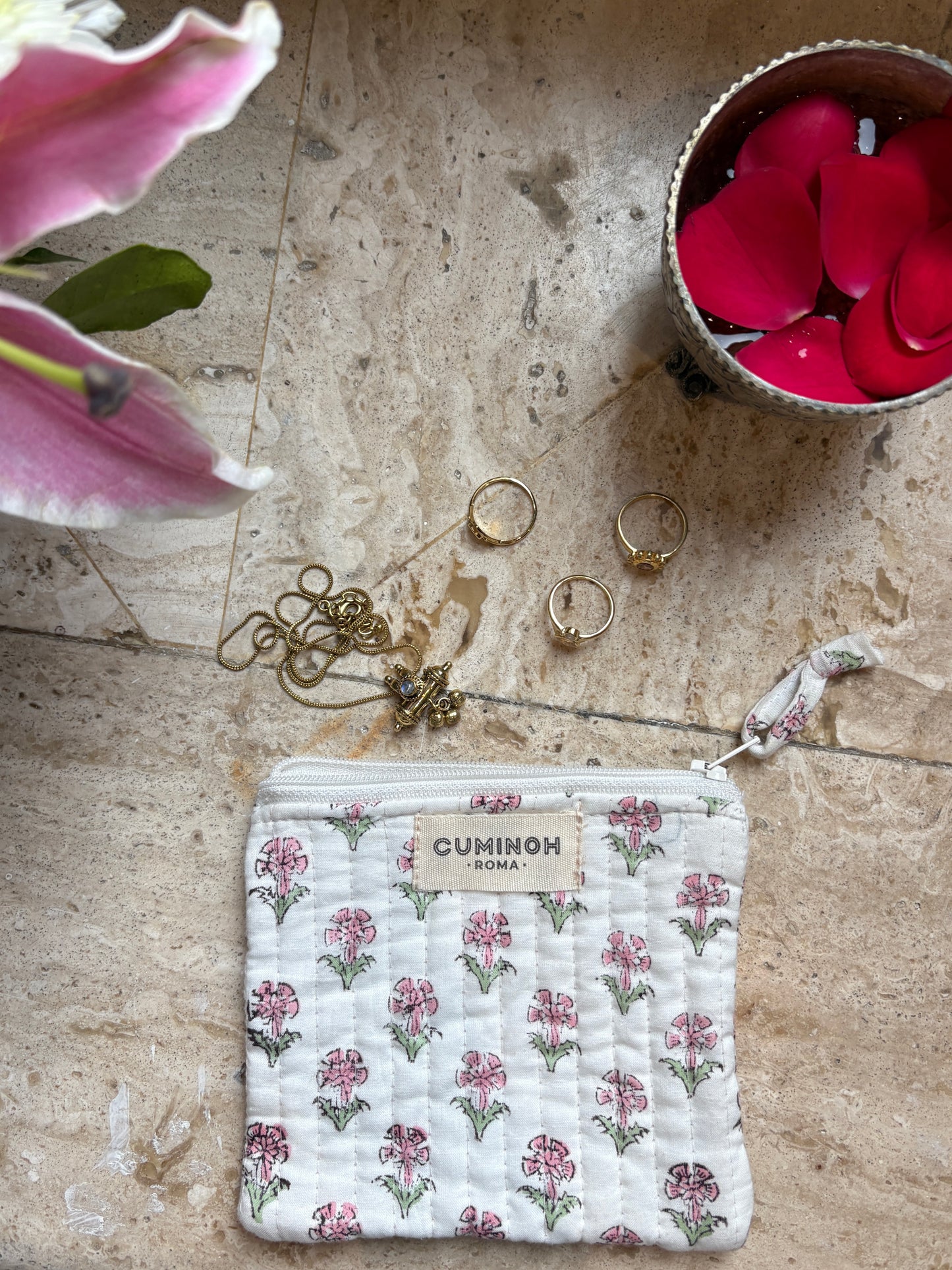 SMALL & MINI FLAT POUCH - FLORAL BABY - SET OF 2