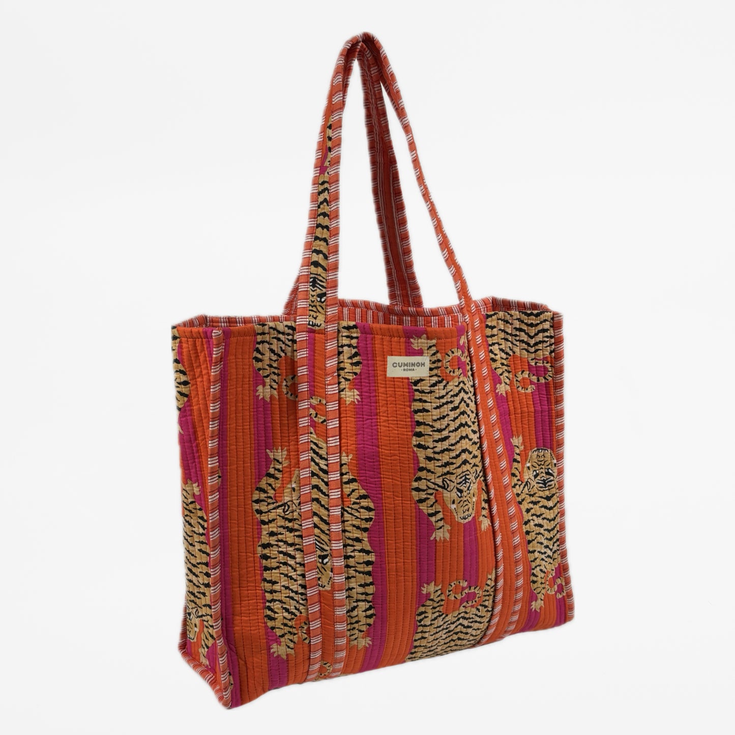 SHOPPING BIG BAG - BENGALI ORANGE&PINK