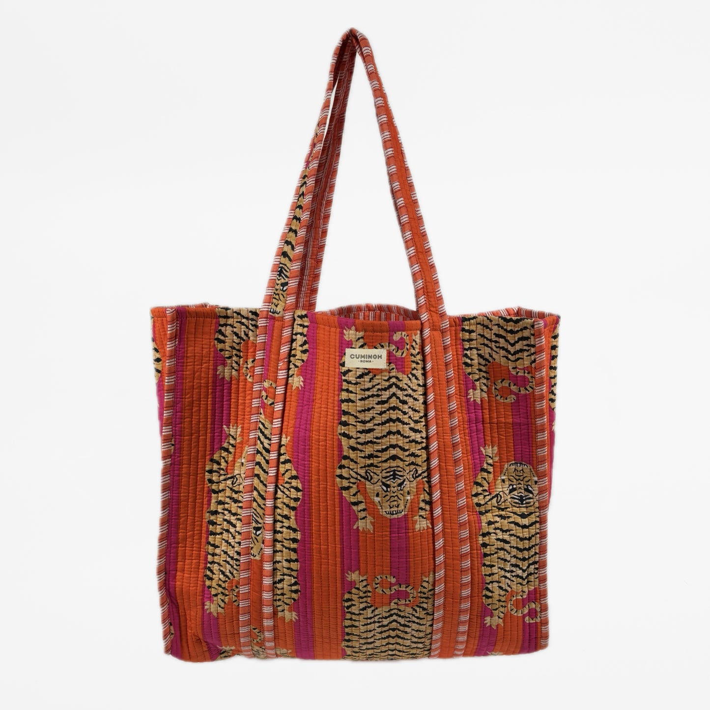 SHOPPING BIG BAG - BENGALI ORANGE&PINK