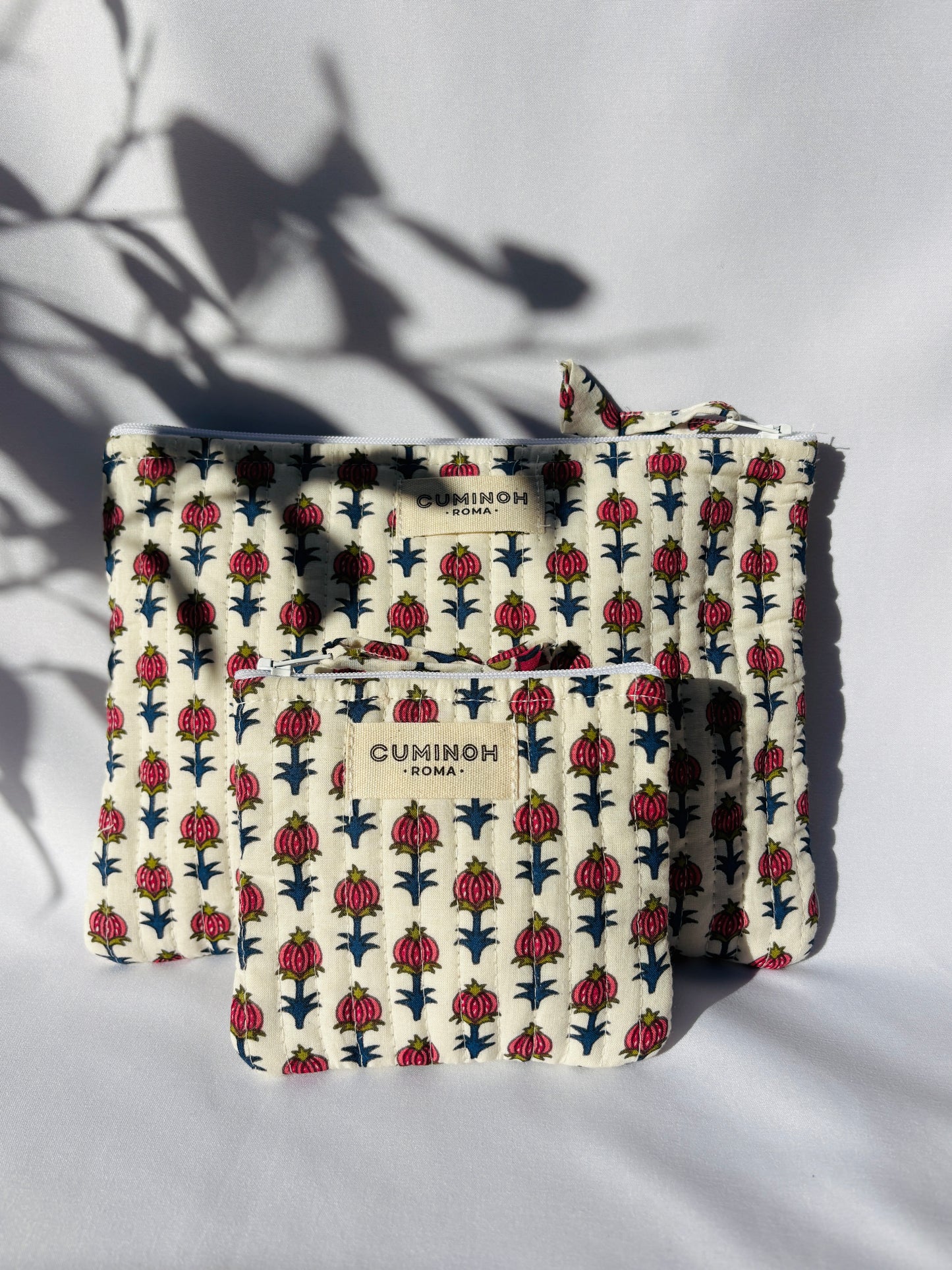 SMALL & MINI FLAT POUCH - POMEGRANADE - SET OF 2
