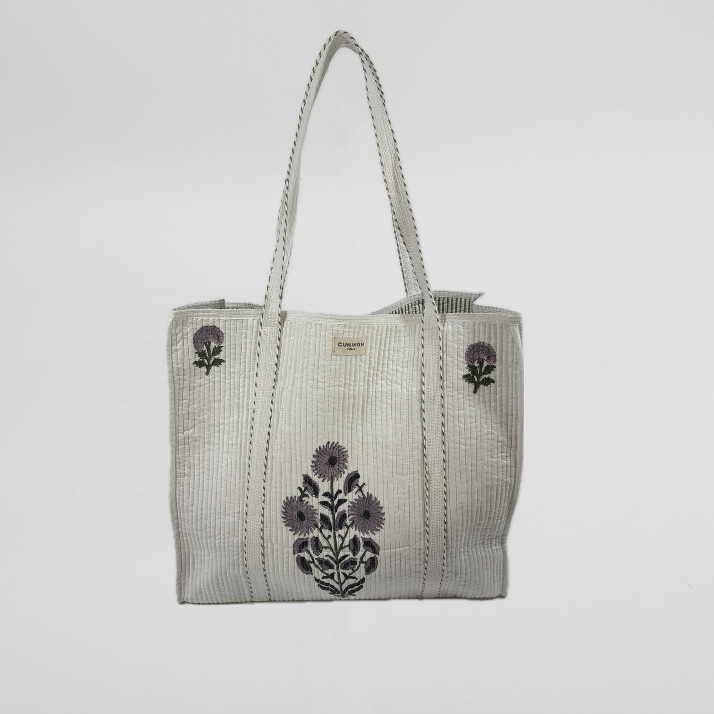 SHOPPING BAG - BLOCK PRINTED FLORAL