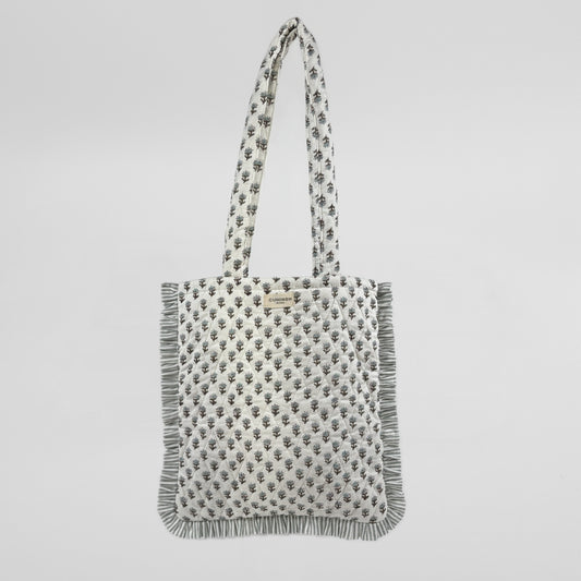 SHOPPING BAG FRILL - LILY BABY BLUE