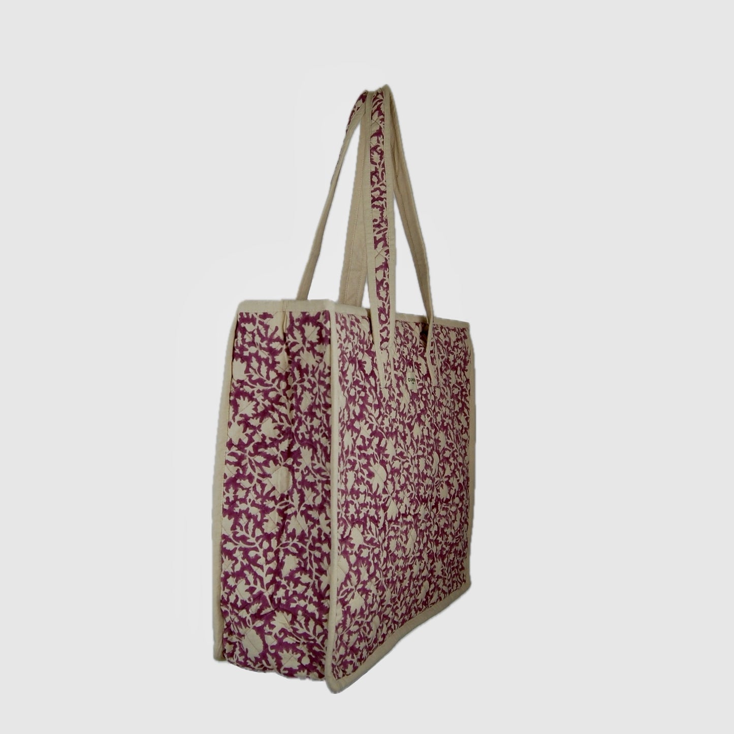 SHOPPING ZIP BAG - PURPLE LILY