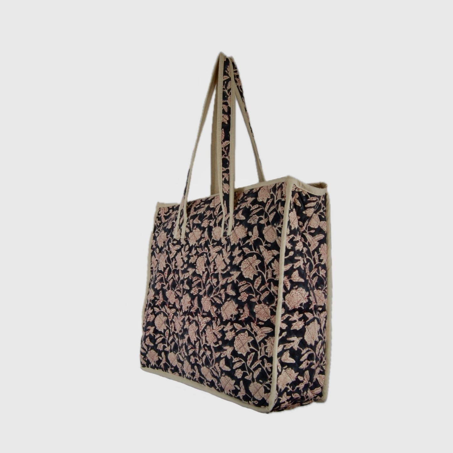 SHOPPING ZIP BAG - MIDNIGHT DAFFODILS