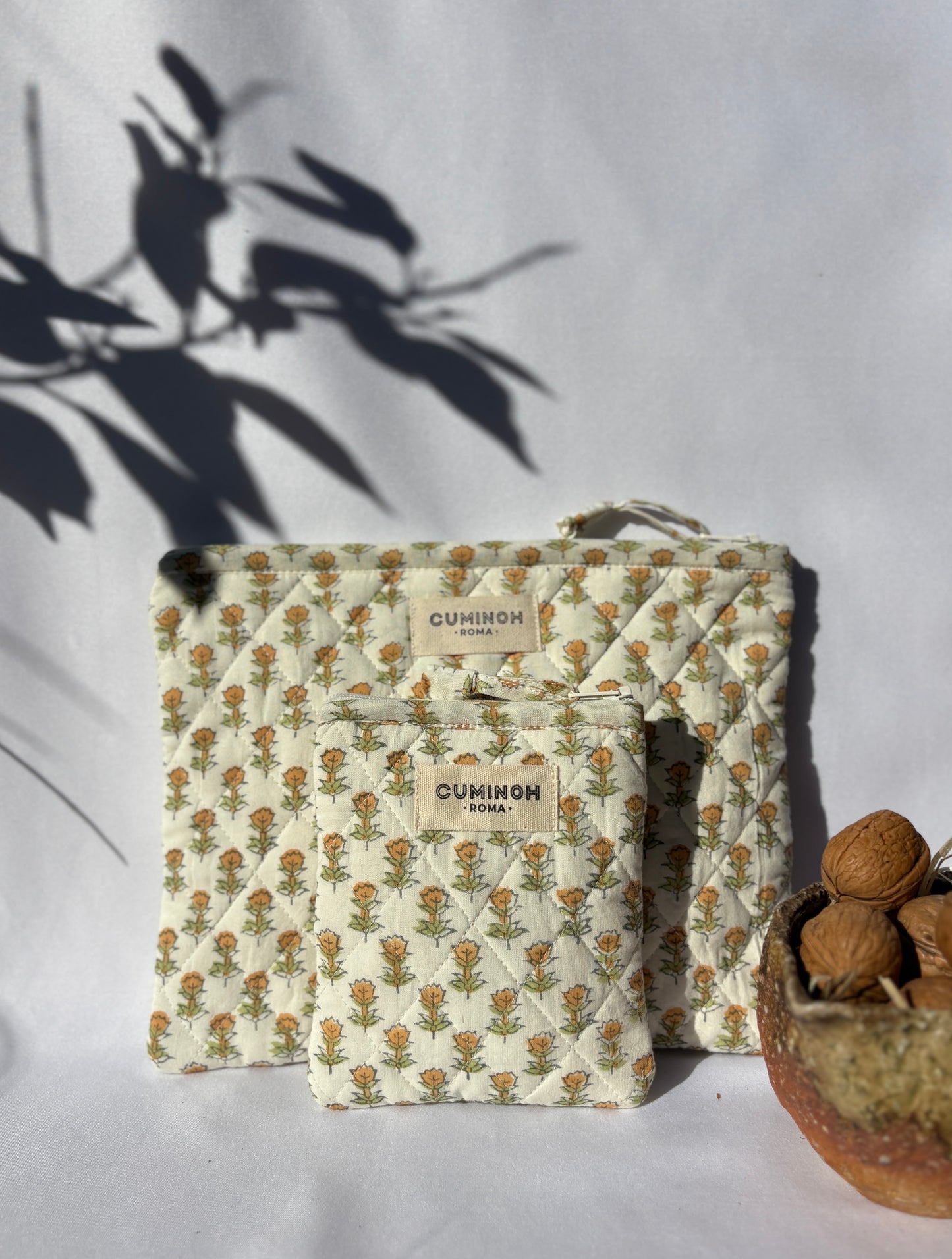 SMALL & MINI FLAT POUCH - MARGUERITE - SET OF 2