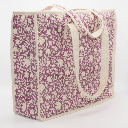 SHOPPING ZIP BAG - PURPLE LILY