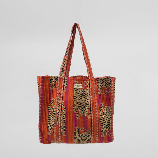 SHOPPING BIG BAG - BENGALI ORANGE&PINK